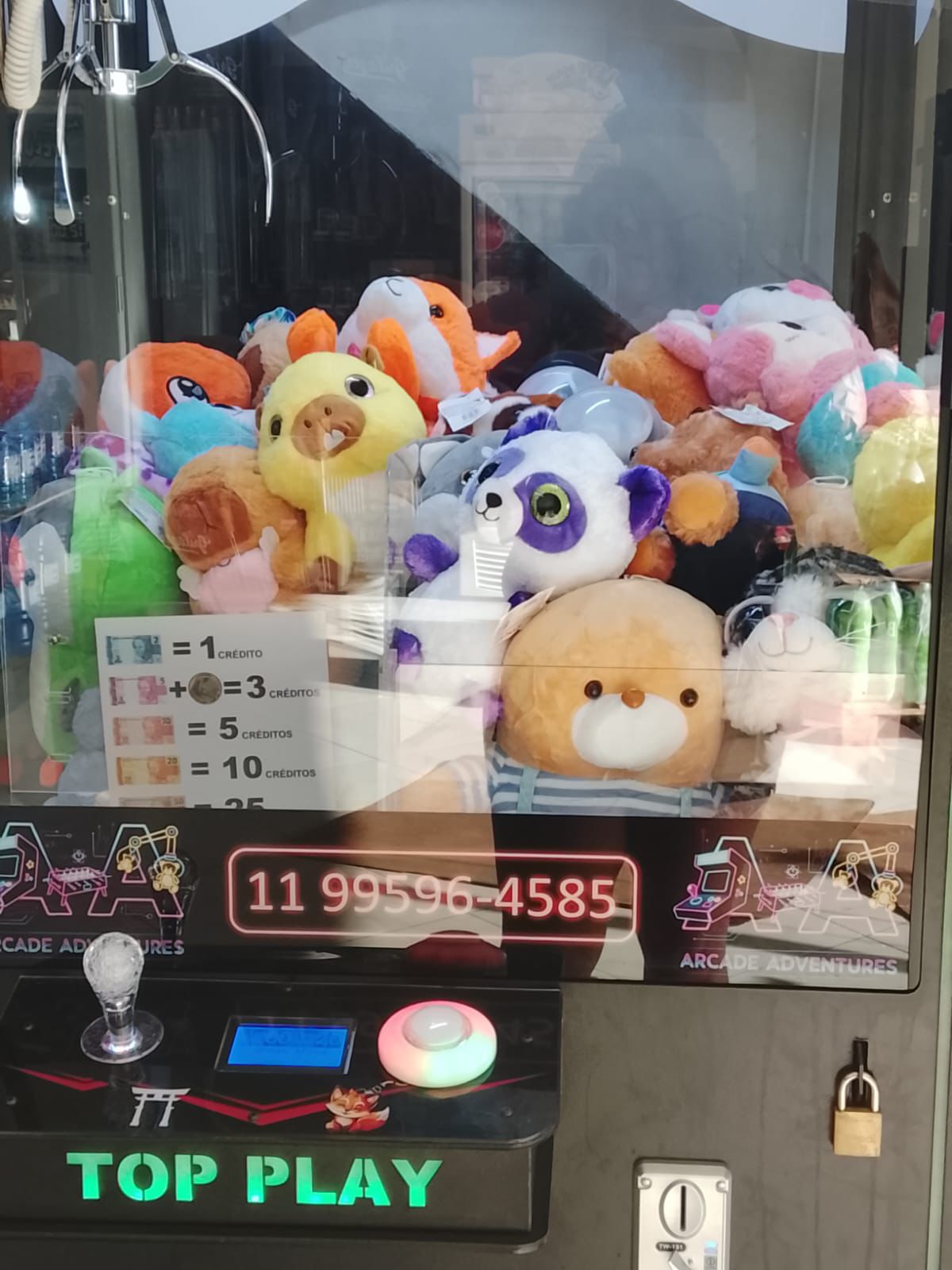 Grua Top Play com Pelúcias